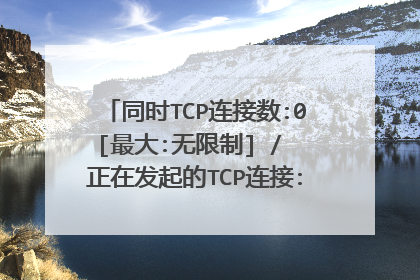 同时TCP连接数:0[最大:无限制] / 正在发起的TCP连接:0[最大:200]