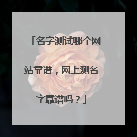 名字测试哪个网站靠谱,网上测名字靠谱吗?