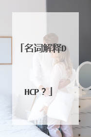 名词解释DHCP？