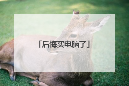 后悔买电脑了