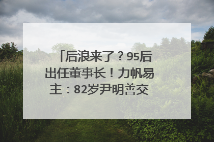 后浪来了？95后出任董事长！力帆易主：82岁尹明善交权25岁孙女！