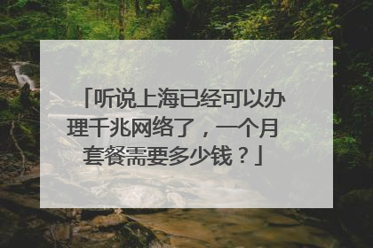 听说上海已经可以办理千兆网络了,一个月套餐需要多少钱?