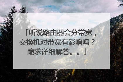 听说路由器会分带宽，交换机对带宽有影响吗？跪求详细解答。。