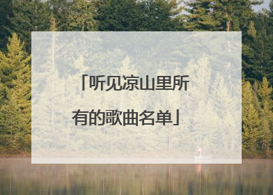听见凉山里所有的歌曲名单