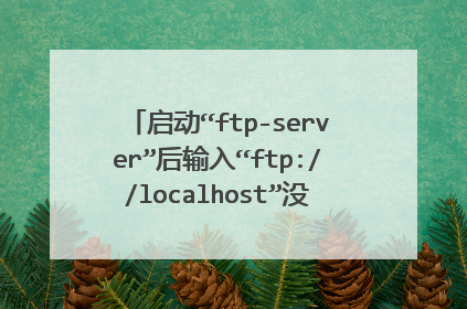 启动“ftp-server”后输入“ftp://localhost”没反应是什么情况?