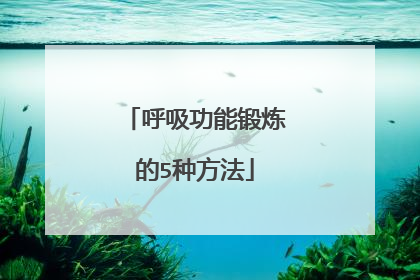呼吸功能锻炼的5种方法
