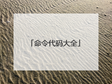 命令代码大全