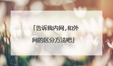 告诉我内网,和外网的区分方法吧