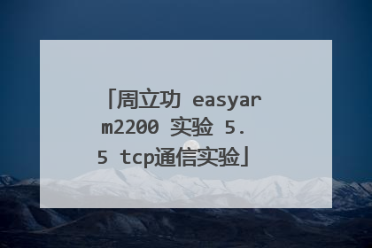 周立功 easyarm2200 实验 5.5 tcp通信实验