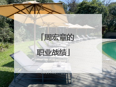 周宏章的职业战绩