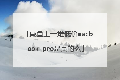 咸鱼上一堆低价macbook pro是真的么