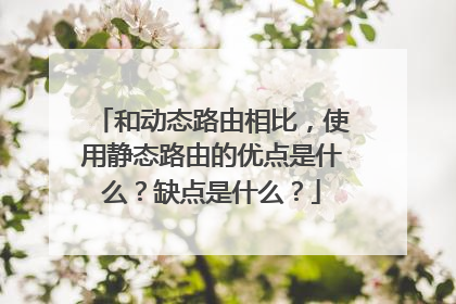 和动态路由相比,使用静态路由的优点是什么?缺点是什么?