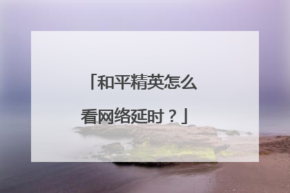 和平精英怎么看网络延时？