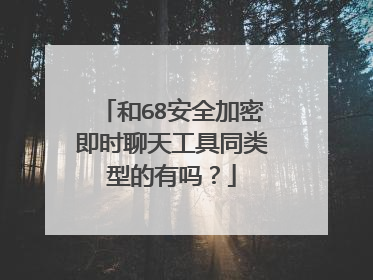 和68安全加密即时聊天工具同类型的有吗?
