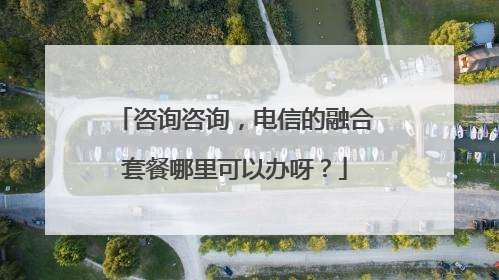 咨询咨询，电信的融合套餐哪里可以办呀？