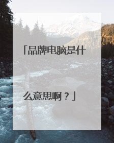 品牌电脑是什么意思啊?