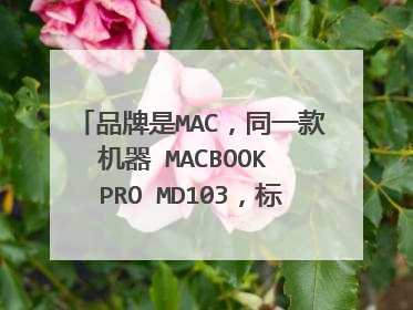 品牌是MAC,同一款机器 MACBOOK PRO MD103,标配是1440X900镜面屏,定制版1600X1050雾面屏,