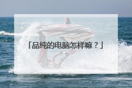 品纯的电脑怎样嘛？