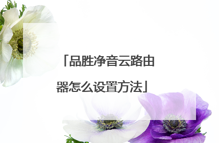 品胜净音云路由器怎么设置方法