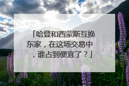 哈登和西蒙斯互换东家，在这场交易中，谁占到便宜了？