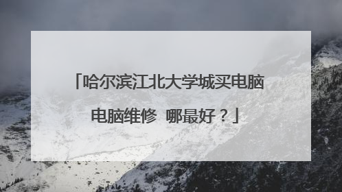 哈尔滨江北大学城买电脑 电脑维修 哪最好？