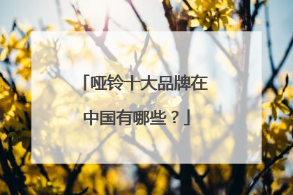 哑铃十大品牌在中国有哪些？