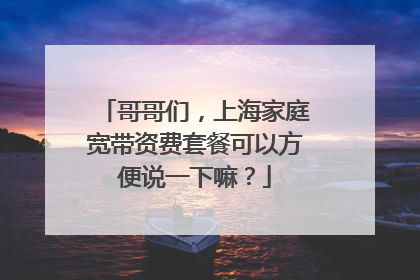 哥哥们,上海家庭宽带资费套餐可以方便说一下嘛?