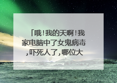哦!我的天啊!我家电脑中了女鬼病毒,吓死人了,哪位大大能帮帮我,我不知道怎么删除啊!