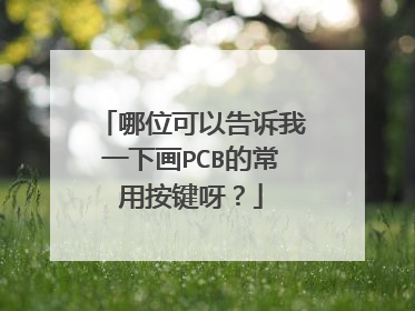 哪位可以告诉我一下画PCB的常用按键呀?