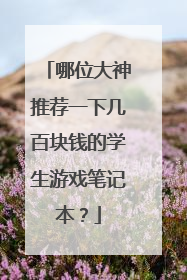 哪位大神推荐一下几百块钱的学生游戏笔记本?