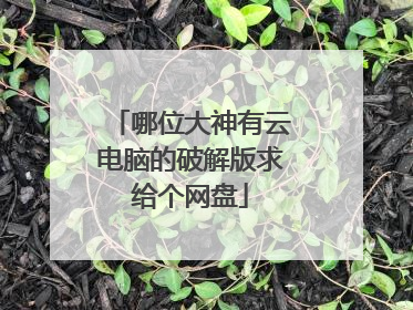 哪位大神有云电脑的破解版求给个网盘