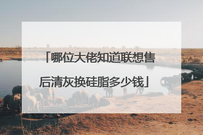 哪位大佬知道联想售后清灰换硅脂多少钱