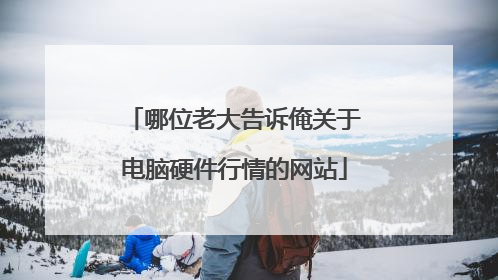 哪位老大告诉俺关于电脑硬件行情的网站