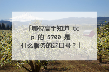 哪位高手知道 tcp 的 5700 是什么服务的端口号？