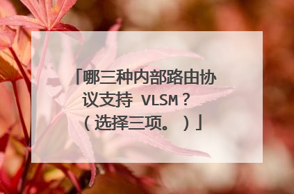 哪三种内部路由协议支持 VLSM？（选择三项。）