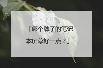 哪个牌子的笔记本屏幕好一点?