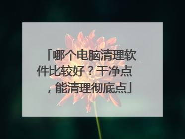 哪个电脑清理软件比较好?干净点,能清理彻底点