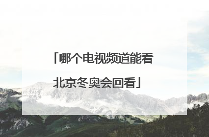 哪个电视频道能看北京冬奥会回看