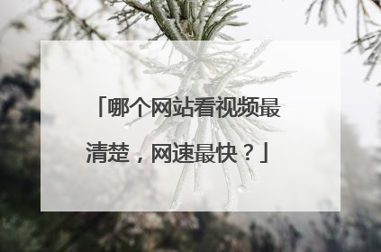 哪个网站看视频最清楚,网速最快?