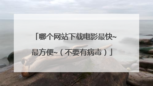 哪个网站下载电影最快~最方便~(不要有病毒)