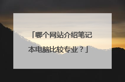 哪个网站介绍笔记本电脑比较专业？