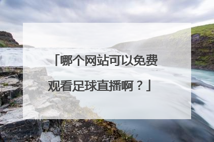 哪个网站可以免费观看足球直播啊？