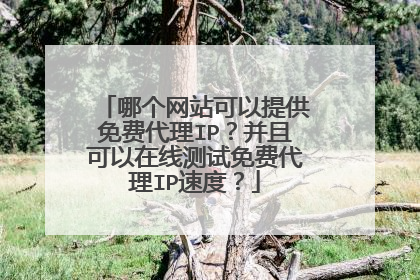 哪个网站可以提供免费代理IP？并且可以在线测试免费代理IP速度？
