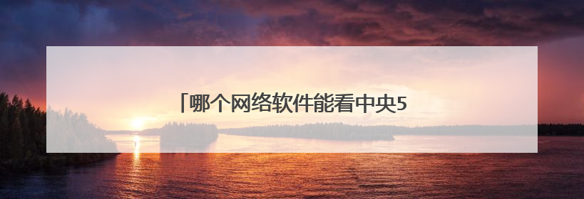 哪个网络软件能看中央5套体育直播频道？？？