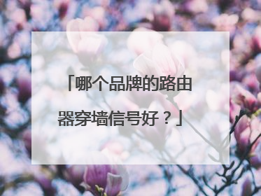 哪个品牌的路由器穿墙信号好?