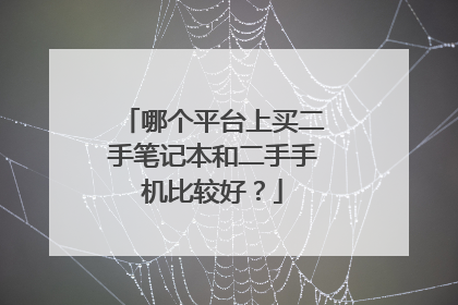 哪个平台上买二手笔记本和二手手机比较好?