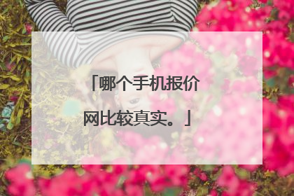 哪个手机报价网比较真实。