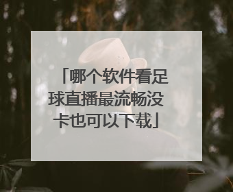 哪个软件看足球直播最流畅没卡也可以下载