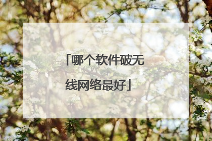 哪个软件破无线网络最好