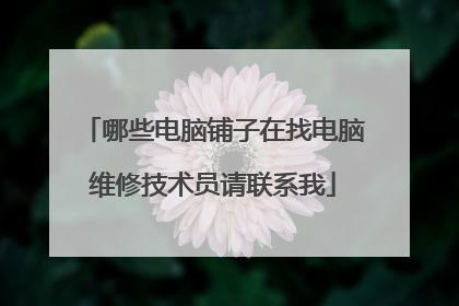 哪些电脑铺子在找电脑维修技术员请联系我